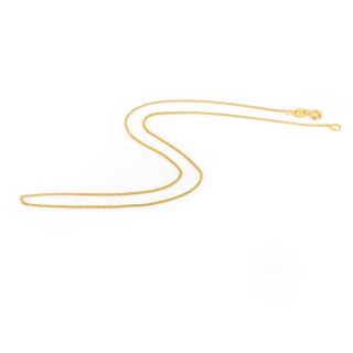 925 Sterling Silver gold plated Gourmet chain 50 cm - 