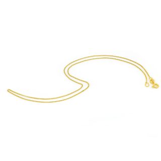 925 Sterling Silver gold plated Gourmet chain 45 cm - 