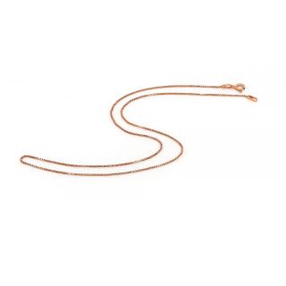 925 Sterling Silver rose gold plated Veneciana chain 40 cm - 