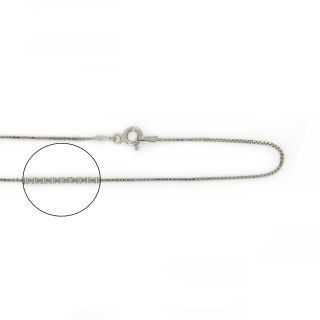 Ασημένια αλυσίδα Βενετσιάνα επιροδιωμένη 45 εκατοστά