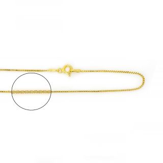 Ασημένια αλυσίδα Βενετσιάνα επιχρυσωμένη 45 εκατοστά