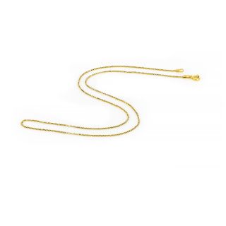 925 Sterling Silver gold plated Veneciana chain 45 cm - 