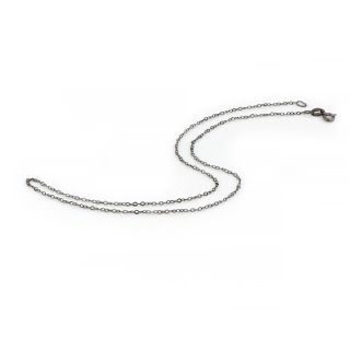 925 Sterling Silver ruthenium plated Forzatina chain 40 cm - 