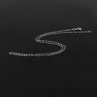 925 Sterling Silver rhodium plated Forzatina chain 45 cm - 