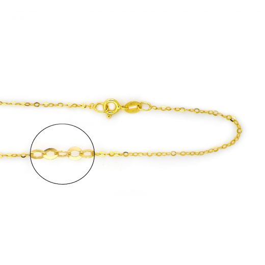925 Sterling Silver gold plated Forzatina chain 45 cm