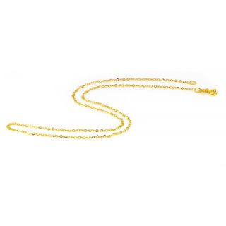 925 Sterling Silver gold plated Forzatina chain 45 cm - 