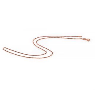 925 Sterling Silver rose gold plated Spiga chain 40 cm - 