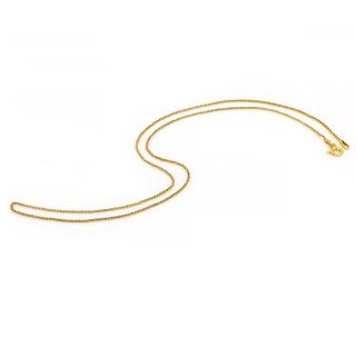 925 Sterling Silver gold plated Spiga chain 45 cm - 