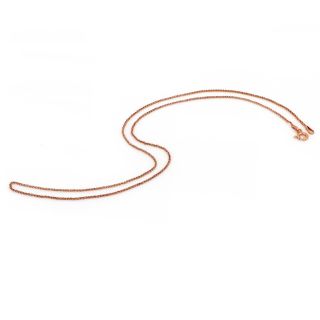 925 Sterling Silver rose gold plated Spiga chain 45 cm - 