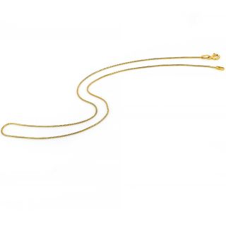 925 Sterling Silver gold plated diamond cut Snake chain 40 cm - 