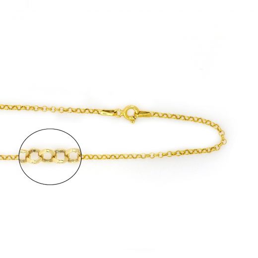 925 Sterling Silver gold plated Rolo chain 50 cm