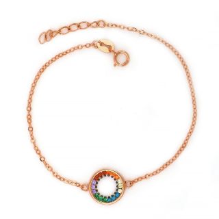 925 Sterling Silver rose gold plated bracelet with cubic zirconia 925 Sterling Silver rose gold plated bracelet with cubic zirconia