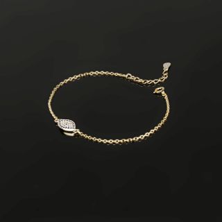 925 Sterling Silver gold plated bracelet with eye shape - 