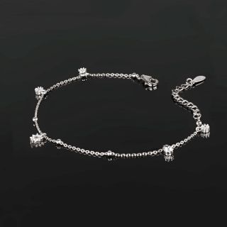 925 Sterling Silver rhodium plated bracelet with cubic zirconia - 