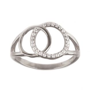Δακτυλίδι ασημένιο επιροδιωμένο με ζιργκόν