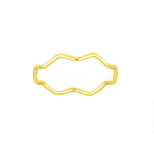 925 Sterling Silver gold plated ring design WAVE