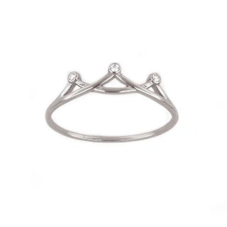 Ασημένιο δακτυλίδι επιροδιωμένο με 3 κορυφές και ζιργκόν