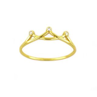 Ασημένιο δακτυλίδι επίχρυσο με 3 κορυφές και ζιργκόν