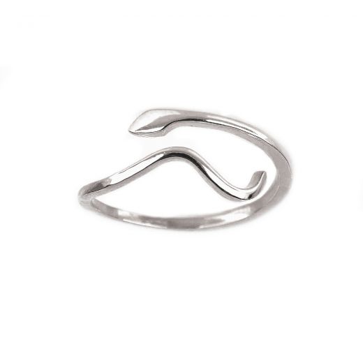 925 Sterling Silver rhodium plated ring SNAKES design