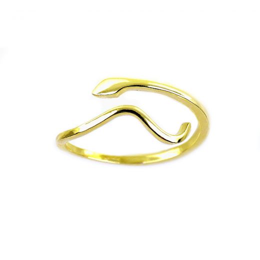 925 Sterling Silver gold plated ring design SNAKES