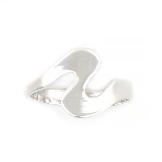 Ασημένιο δαχτυλίδι ποδιού με κυματιστό σχέδιο