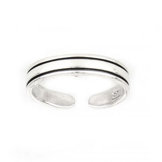 925 Sterling Silver toe ring glossy