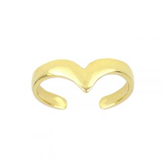 Ασημένιο δαχτυλίδι ποδιού επίχρυσο chevron Ασημένιο δαχτυλίδι ποδιού επίχρυσο chevron