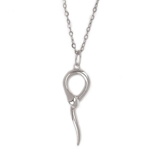 925 Sterling Silver rhodium plated necklace "SNAKE"