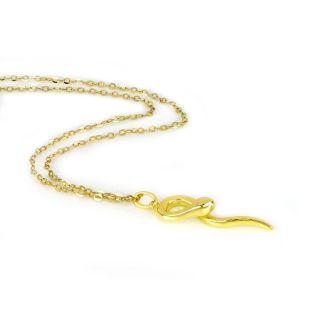 925 Sterling Silver gold plated necklace "SNAKE" - 