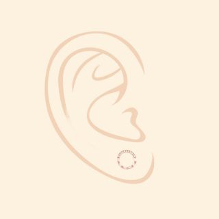 925 Sterling Silver stud earrings rose gold plated with white cubic zirconia 11mm - 