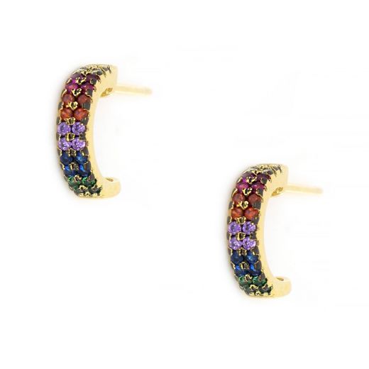925 Sterling Silver stud earrings gold plated