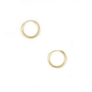 925 Sterling Silver hoop earrings gold plated with thickness 1,8mm and diameter 18mm