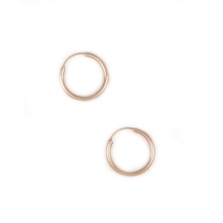 925 Sterling Silver hoop earrings rose gold plated with thickness 1,8mm and diameter 20mm