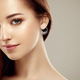 925 Sterling silver earrings rings 18mm - 