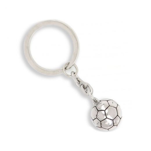 Modern keychain in ball shape made of stainless steel