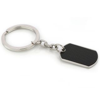 Keychain made of stainless steel and carbon fiber - 