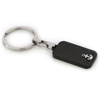 Keychain with embossed design and anchor made of stainless steel - 