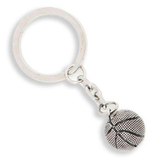 Modern keychain in basket ball shape made of stainless steel
