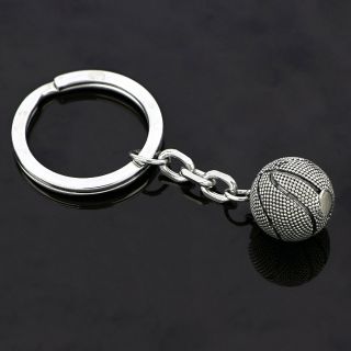 Modern keychain in basket ball shape made of stainless steel - 