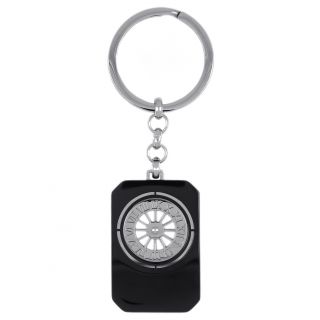 Μπρελόκ από ανοξείδωτο ατσάλι μαύρο - ασημί χρώμα