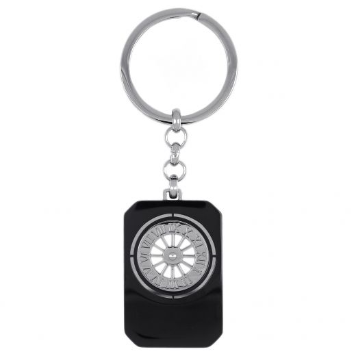 Μπρελόκ από ανοξείδωτο ατσάλι μαύρο - ασημί χρώμα