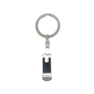 Μπρελόκ από ανοξείδωτο ατσάλι με μπλε ανθρακόνημα