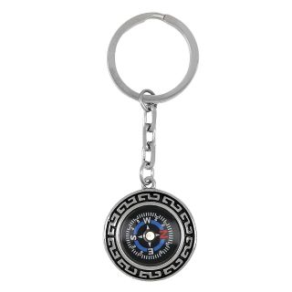 Μπρελόκ από ανοξείδωτο ατσάλι με σχέδιο πυξίδα και Μαίανδρο