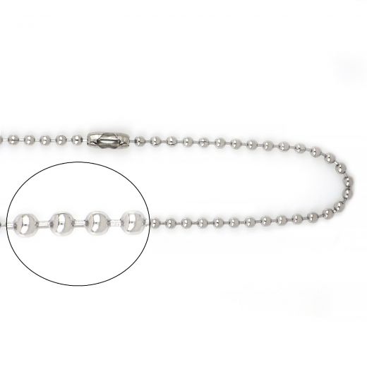 Chain necklace made of stainless steel in ball shape