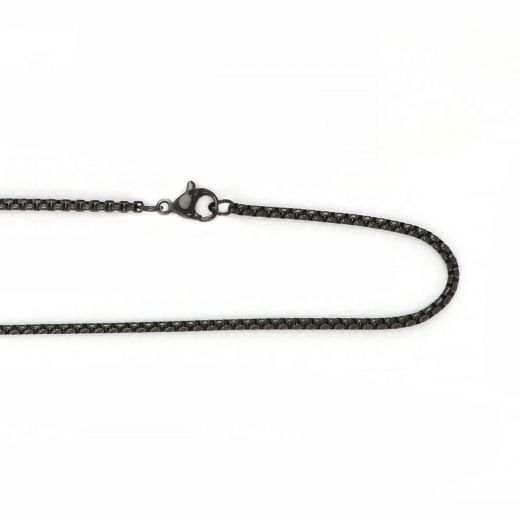 Chain necklace made of stainless steel in black color for  two-tone pendants