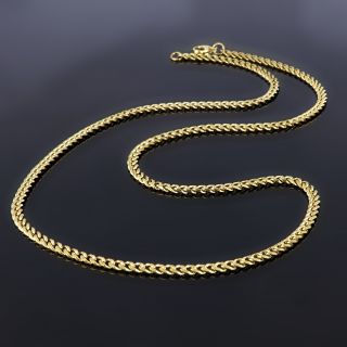 Chain necklace gold plated made of stainless steel (gourmet) - 