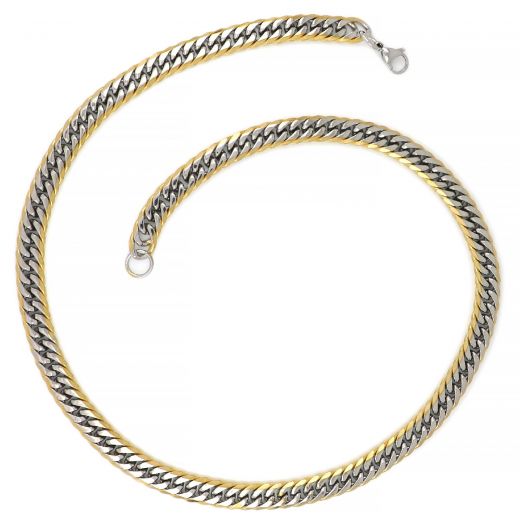 Chain necklace two-tone made of stainless steel in gold and silver color