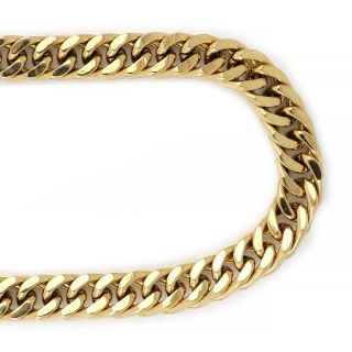 Chain necklace made of stainless steel in gold color - 
