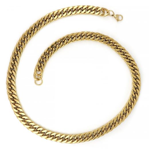 Chain necklace made of stainless steel in gold color