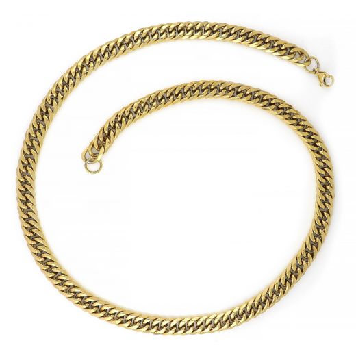 Chain necklace made of stainless steel in gold color and classic design